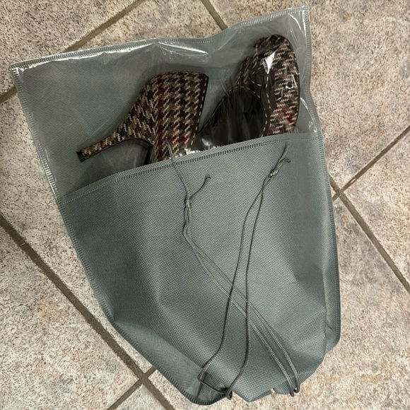 PRADA Houndstooth peep toe pumps - Picture 12 of 12